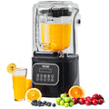 Rootside Blend Pro commercial blender with glass jar and sound shield